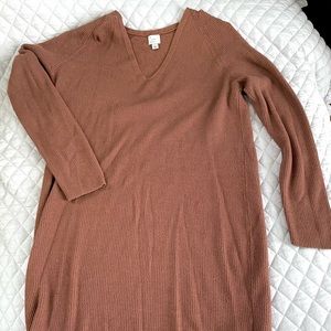 Orange Rust Fall Long Sleeve Dress. Size Large